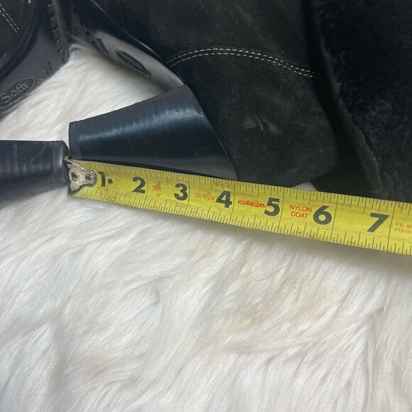 Sofft Womens Skagen Leather Black Suede Mid Calf Fold Over Cuff  Boots S… - Picture 9 of 11